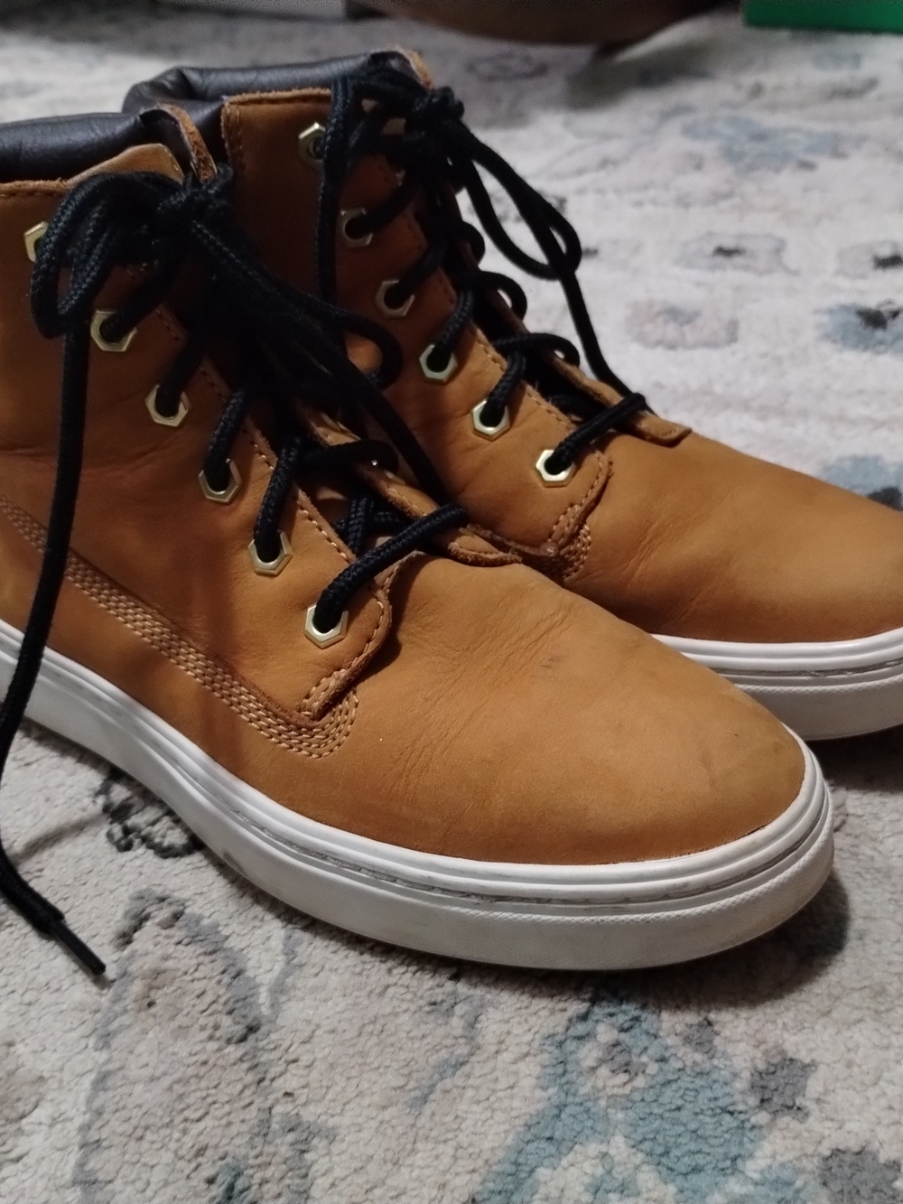 Timberland Tan Leather High-Top Boots, Sz7